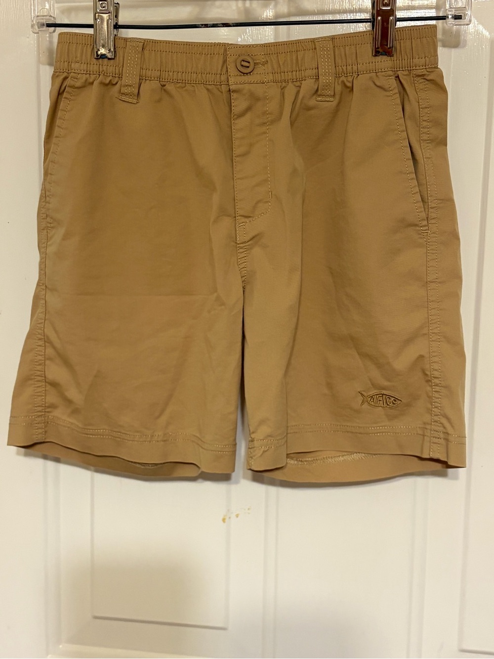 AFTCO Boy's Pristine Khaki-Colored Landlocked Shorts Size Youth Medium